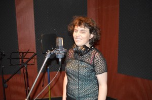 Emma standing and waiting for recording to begin